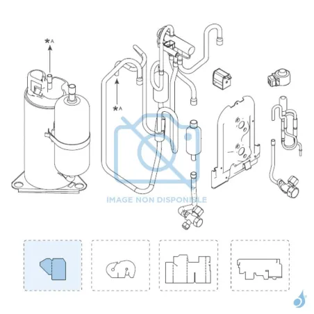 Isolateur V pour groupe extérieur Atlantic Fujitsu Réf. 893375 AOYG14KMCC