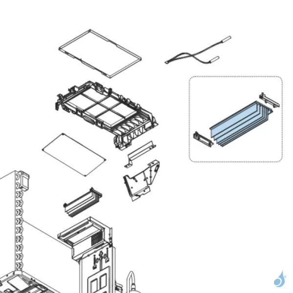 Radiateur pour groupe extérieur Atlantic Fujitsu Réf. 897743 AOYG07-14KGC
