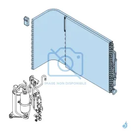Condenseur Complet pour groupe extérieur Atlantic Fujitsu Réf. 897573 AOYG07-09KGC
