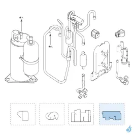 Isolateur B pour groupe extérieur Atlantic Fujitsu Réf. 896429 AOYG07-14KGC 2