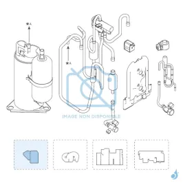 Isolateur V pour groupe extérieur Atlantic Fujitsu Réf. 906491 AOYG07-14KGC