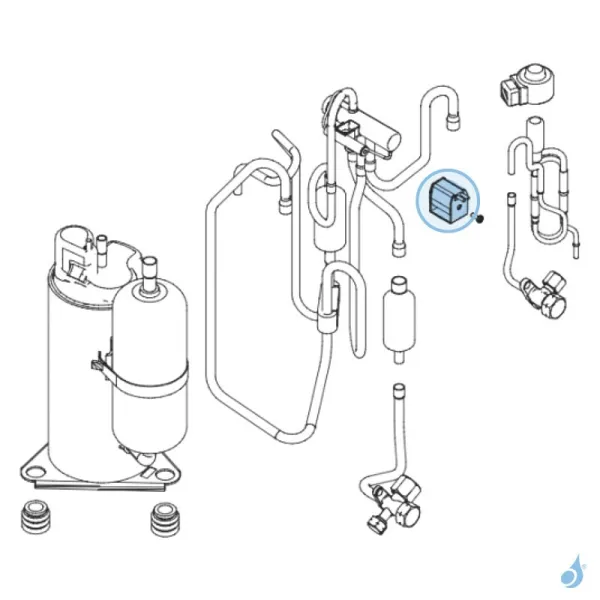 Bobine Vanne 4 Voies pour groupe extérieur Atlantic Fujitsu Réf. 897577 AOYG07-14KGC