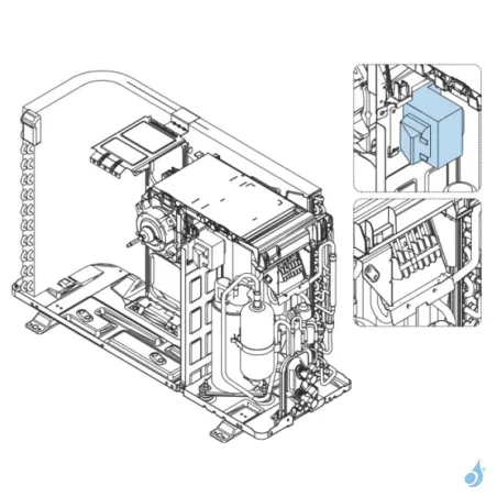 Bobine d'arrêt pour groupe extérieur Atlantic Fujitsu Réf. 892409 AOYG14KGC