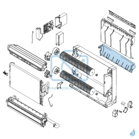 Base 1 pour climatiseur console Atlantic Fujitsu AGYG09-12KVCA Réf. 896442