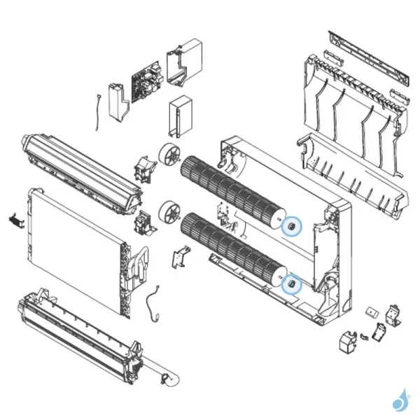 Silentbloc Turbine pour climatiseur console Atlantic Fujitsu AGYG09-12KVCA Réf. 892255