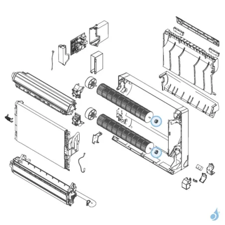 Silentbloc Turbine pour climatiseur console Atlantic Fujitsu AGYG09-12KVCA Réf. 892255