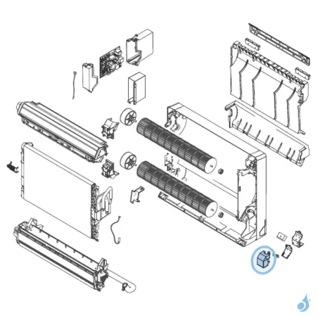 Capot Bornier pour climatiseur console Atlantic Fujitsu AGYG09-12KVCA Réf.906336