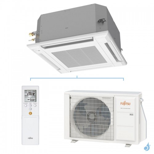 Climatiseur Fujitsu cassette KVLA 2.5kW AUXG09KVLA + AOYG09KBTB Performance Monosplit pour application commerciale