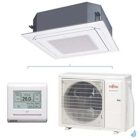 Climatiseur Fujitsu Cassette KRLB Blanc 5.2kW AUXG18KRLB + AOYG18KBTB Performance Monosplit pour application commerciale