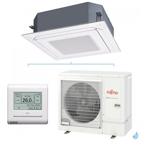 Climatiseur Fujitsu Cassette KRLB Blanc 9.5kW AUXG36KRLB + AOYG36KQTA 3Ph Serie ECO Monosplit pour application commerciale