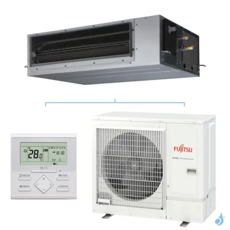 Climatiseur Fujitsu gainable KHTAP 8.5kW ARXG30KHTAP + AOYG30KBTB Monosplit pour application commerciale