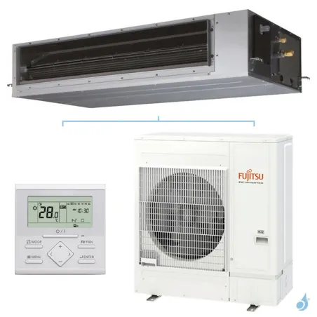 Climatiseur Fujitsu gainable KHTAP 12.1kW ARXG45KHTAP + AOYG45KRTA 3Ph Monosplit pour application commerciale