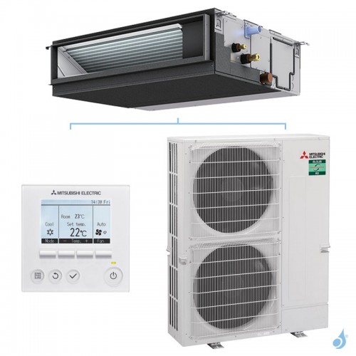 Climatiseur MITSUBISHI gainable 9.5kW PEAD-M100JA2 + PUZ-ZM100VKA2 1Ph Monosplit PEAD-M JA2 Premium Power Inverter