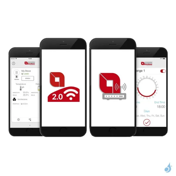 Module WiFi Étiquette Noire pour poêle à pellets Extraflame Réf 9278451