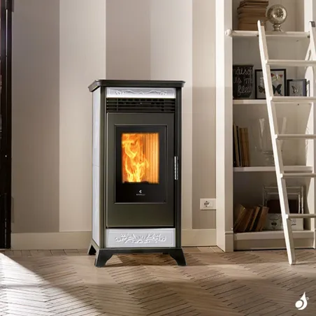 Poêle à granulés ventilé Ravelli RV 110 Puissance 11.5 kW Sortie Fumée Postérieure
