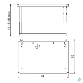 Chevalet pour insert à granulés Edilkamin Pellkamin Evo 8/Evo 10 Plus 2