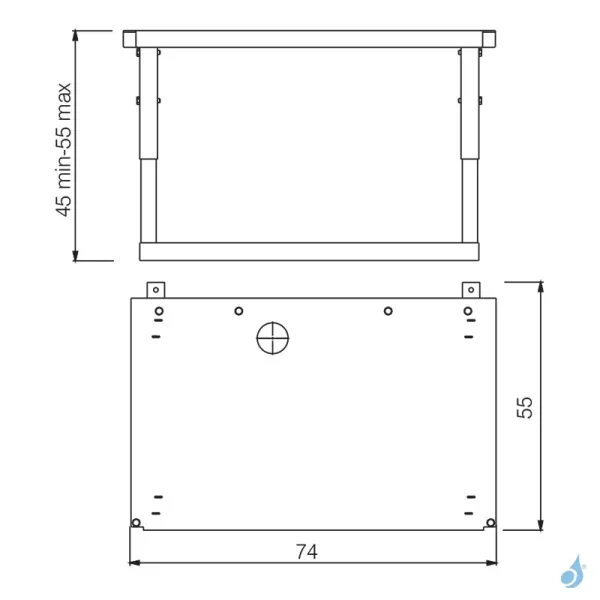 Chevalet pour insert à granulés Edilkamin Pellkamin Evo 8/Evo 10 Plus