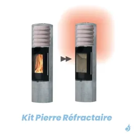 Kit de pierre réfractaire pour poêle à bois Edilkamin Tally Up S / Tally S Evo / Krio S Réf. 804100 2