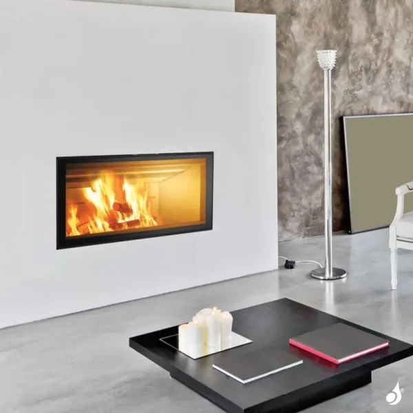 Cheminée à bois EDILKAMIN Screen Evo 100 Puissance 14.6kW Sortie Fumée Supérieure