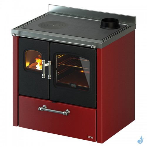 Cuisinière à bois CADEL Smart 80 avec Ventilation et Éclairage Puissance 7.5kW Sortie Fumée Postérieure ou Supérieure