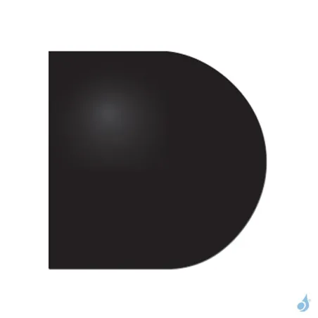 Plaque de sol Acier Noir face arrondie 800x800mm ou 1000x1000mm pour poêle à bois ou granulés