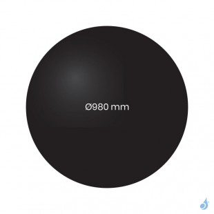 Plaque de sol Acier Noir ronde Ø980 mm pour poêle à bois ou granulés