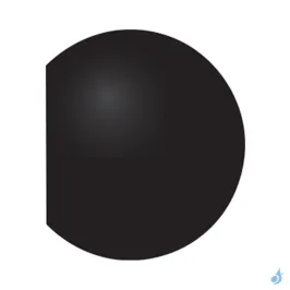 Plaque de sol Acier Noir ronde 1 bord droit 1100x950 bord 755 mm pour poêle à bois ou granulés