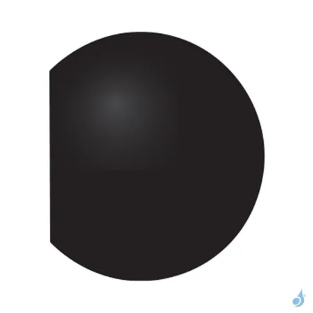 Plaque de sol Acier Noir ronde 1 bord droit 1100x950 bord 755 mm pour poêle à bois ou granulés