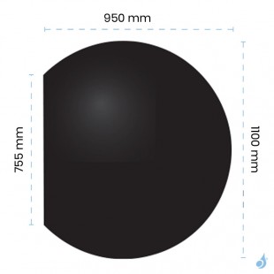 Plaque de protection sol noire 1 x 1 m