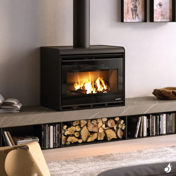 Poêle à bois Palazzetti Asia 80 Puissance 12.4kW Sortie Fumée Supérieure
