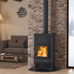 Poêle à bois La Nordica Fedora Steel Puissance 8.3kW Sortie Fumée Supérieure