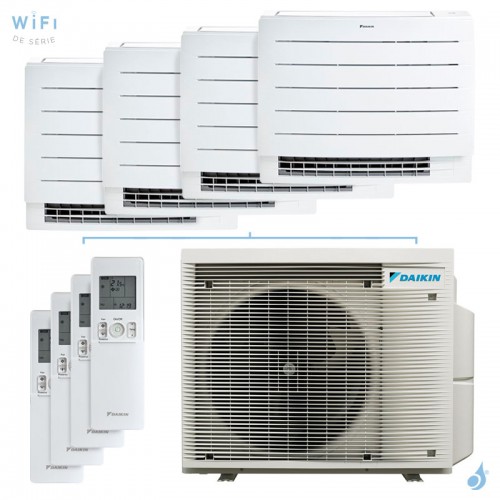 Quadri split DAIKIN Perfera 4MXM80A9 FVXM-A9 8kW tailles 20 + 20 + 20 + 25 Console CVXM20A9 + CVXM20A9 + CVXM20A9 + FVXM25A9