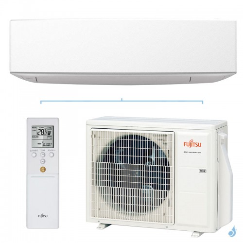 Climatisation mono split FUJITSU ASYG09KETA + AOYG09KETA 2.5kW Serie KE Blanc Takao Line Confort Plus PAC Inverter silencieuse