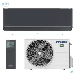 Climatiseur PANASONIC Etherea Gris Graphite 4.2kW CS-XZ42ZKEW-H + CU-Z42ZKE Mono split WiFi Mural Inverter PAC air-air Confort