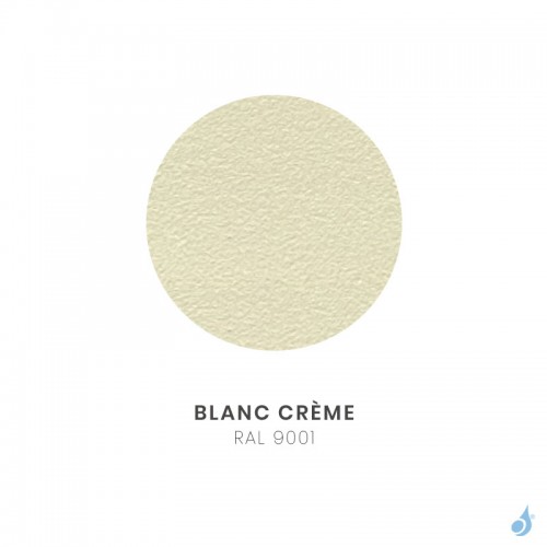 Cache climatisation en Alu RAL 9001 Blanc Crème avec face de dessous
