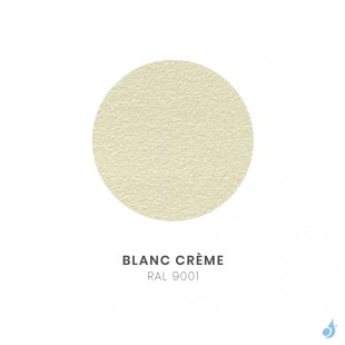 Cache climatisation en Alu RAL 9001 Blanc Crème avec face de dessous
