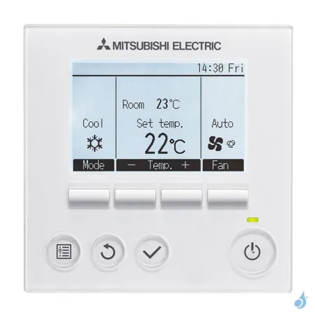 Quadri split Mitsubishi gainable MXZ-4F72VF4 7.2kW tailles 25 + 25 + 25 + 25 SEZ-M25DA2 (x4) avec commande PAR-41MAA