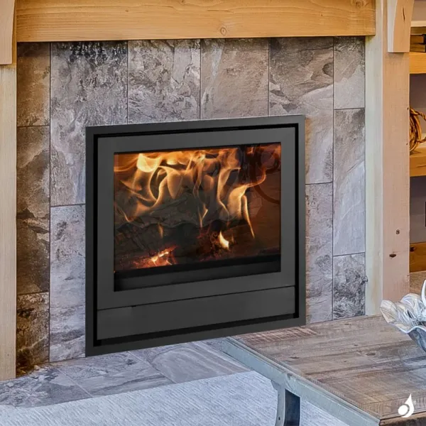 Insert à bois Nestor Martin NIQ 43 Puissance 8kW Catalytic Hybrid Woodbox Sortie Fumée Supérieure