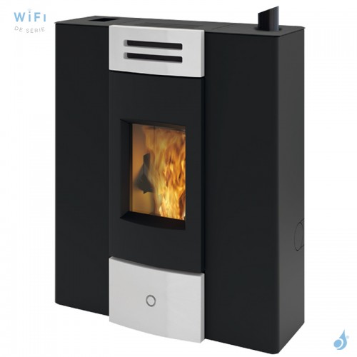 Poêle à granulés canalisable EK63 Dub100++ Puissance 10.1kW Sortie Fumée Postérieure Ø8cm