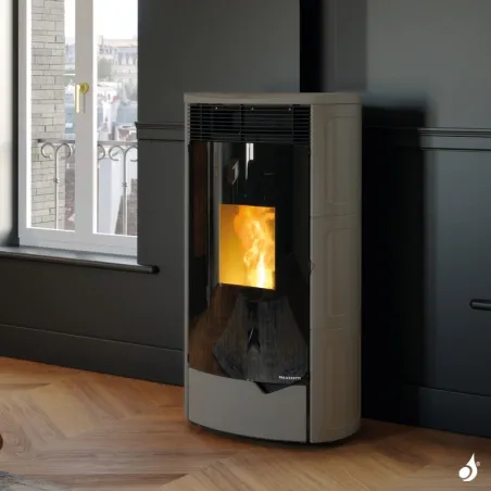 Poêle à granulés canalisable Palazzetti Ecofire Nadine TC 9 US Pro 2 Puissance 9kW  Sortie Fumée Coaxiale Ø8/13cm