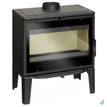 Poêle à bois Lacunza Biarritz Puissance 9kW Structure Fonte Sortie Fumée Supérieure Ø15 cm
