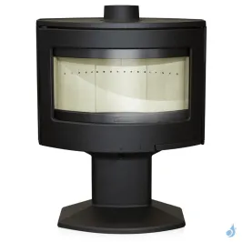 Poêle à bois Lacunza Tarbes Star Puissance 9kW Structure Fonte Sortie Fumée Supérieure Ø15 cm 2