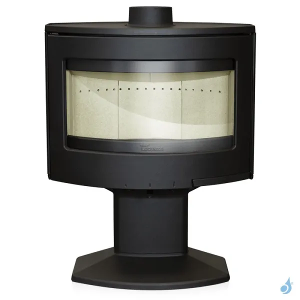 Poêle à bois Lacunza Tarbes Star Puissance 9kW Structure Fonte Sortie Fumée Supérieure Ø15 cm