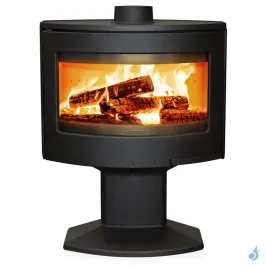 Poêle à bois Lacunza Tarbes Star Puissance 9kW Structure Fonte Sortie Fumée Supérieure Ø15 cm