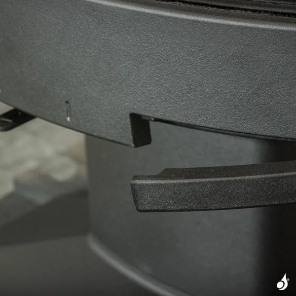 Poêle à bois Lacunza Tarbes Star Puissance 9kW Structure Fonte Sortie Fumée Supérieure Ø15 cm