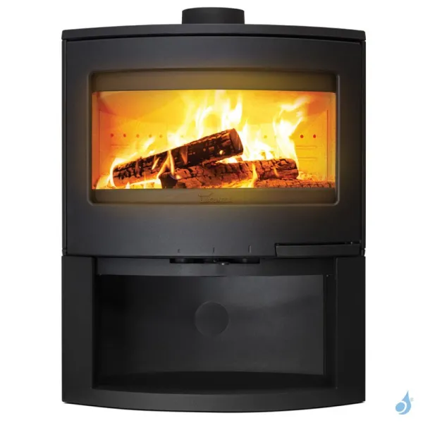 Poêle à bois Lacunza Bristol Star Puissance 9kW Structure Fonte Sortie Fumée Supérieure Ø15 cm