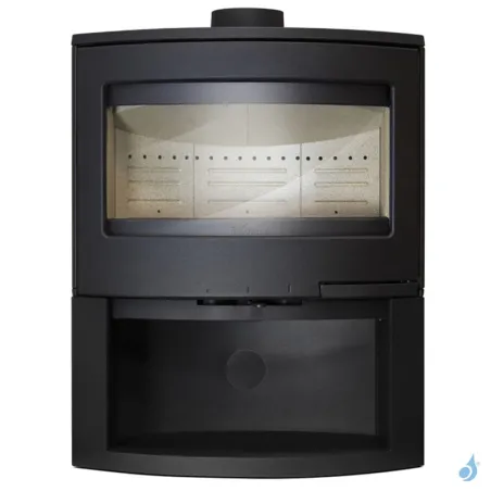 Poêle à bois Lacunza Bristol Star Puissance 9kW Structure Fonte Sortie Fumée Supérieure Ø15 cm