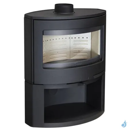 Poêle à bois Lacunza Bristol Star Puissance 9kW Structure Fonte Sortie Fumée Supérieure Ø15 cm