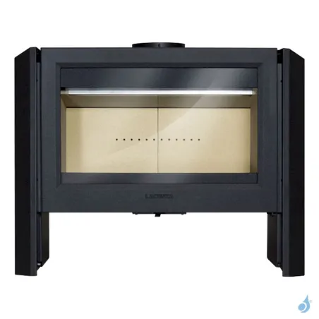 Poêle à bois Lacunza Leon Puissance 12kW Structure Fonte Sortie Fumée Supérieure Ø20 cm