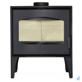 Poêle à bois Lacunza Calpe Puissance 12kW Structure Acier Sortie Fumée Supérieure Ø15 cm 2